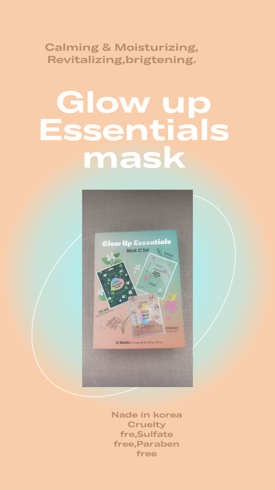 Glow up Essentials mask 12 set