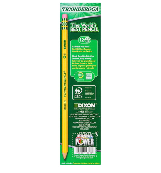 Ticonderoga the world’s best pencil #2 pack of 12 units